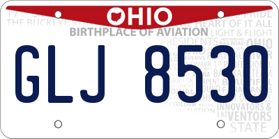 OH license plate GLJ8530