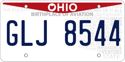 OH license plate GLJ8544