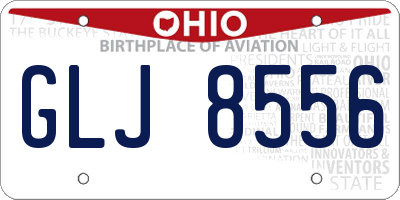 OH license plate GLJ8556