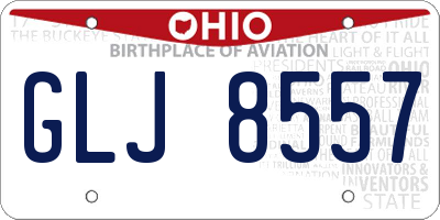 OH license plate GLJ8557