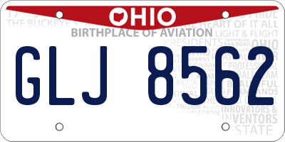 OH license plate GLJ8562