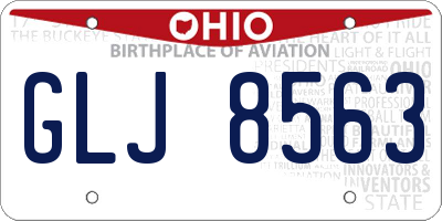 OH license plate GLJ8563