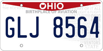 OH license plate GLJ8564