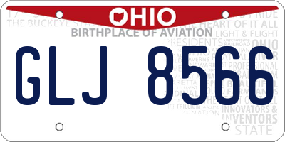 OH license plate GLJ8566