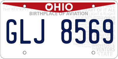 OH license plate GLJ8569