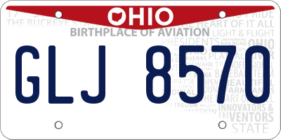 OH license plate GLJ8570