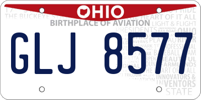 OH license plate GLJ8577