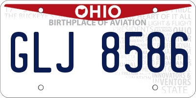 OH license plate GLJ8586