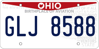 OH license plate GLJ8588