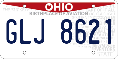 OH license plate GLJ8621