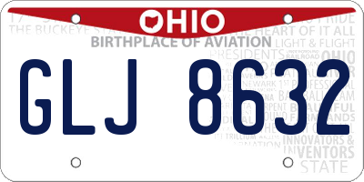 OH license plate GLJ8632
