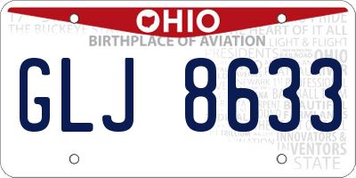 OH license plate GLJ8633