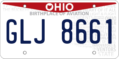 OH license plate GLJ8661