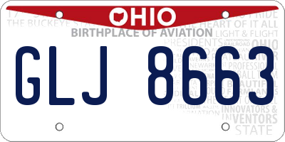OH license plate GLJ8663