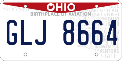 OH license plate GLJ8664