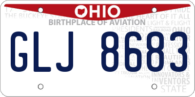 OH license plate GLJ8683