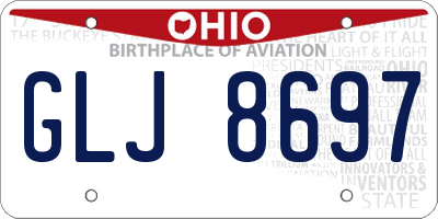 OH license plate GLJ8697