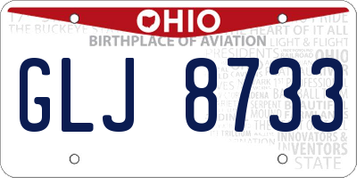 OH license plate GLJ8733
