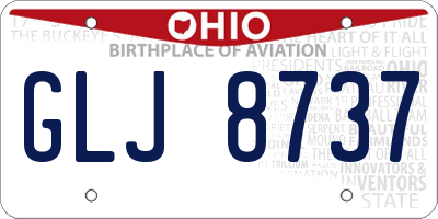 OH license plate GLJ8737