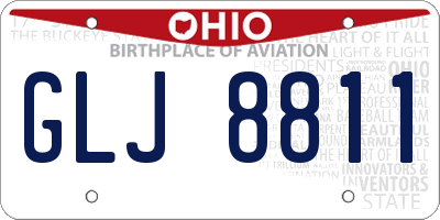 OH license plate GLJ8811