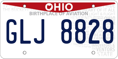 OH license plate GLJ8828