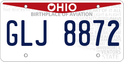 OH license plate GLJ8872