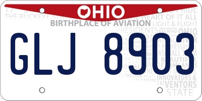 OH license plate GLJ8903