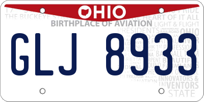 OH license plate GLJ8933