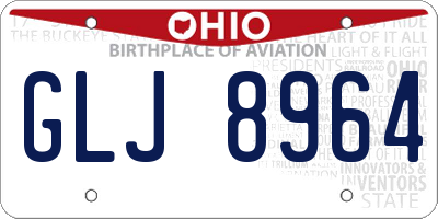 OH license plate GLJ8964