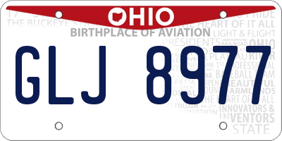 OH license plate GLJ8977