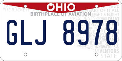 OH license plate GLJ8978