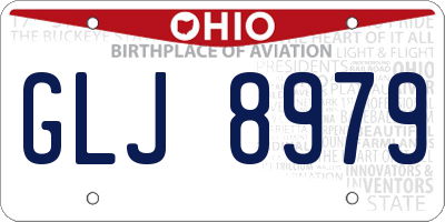 OH license plate GLJ8979