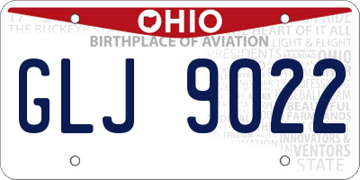 OH license plate GLJ9022
