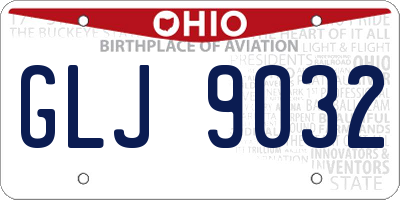 OH license plate GLJ9032