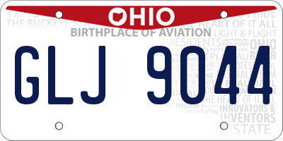 OH license plate GLJ9044