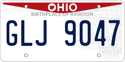 OH license plate GLJ9047