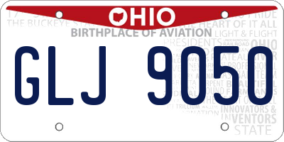 OH license plate GLJ9050