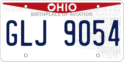 OH license plate GLJ9054