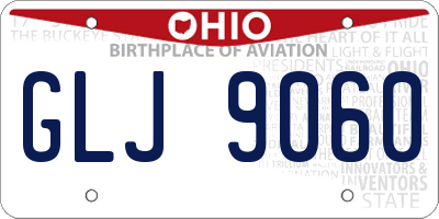 OH license plate GLJ9060