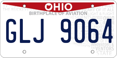 OH license plate GLJ9064