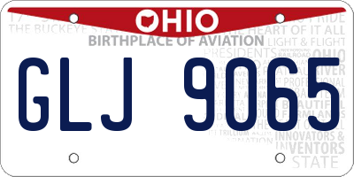 OH license plate GLJ9065