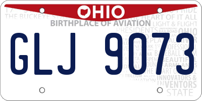 OH license plate GLJ9073