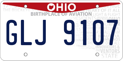 OH license plate GLJ9107