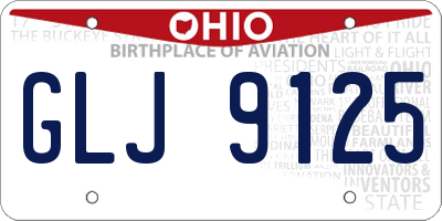 OH license plate GLJ9125