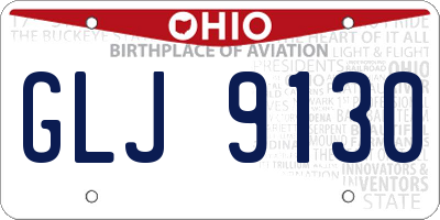 OH license plate GLJ9130