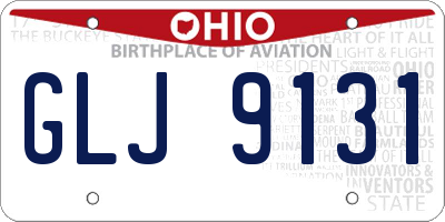 OH license plate GLJ9131