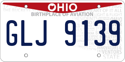 OH license plate GLJ9139