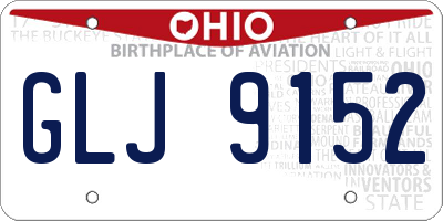 OH license plate GLJ9152