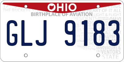 OH license plate GLJ9183