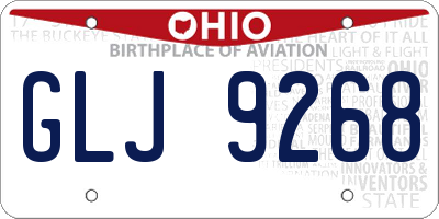 OH license plate GLJ9268